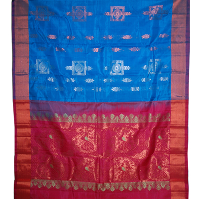 "Royal blue Color Soft  Silk Pattu Saree SUR-1 - Click here to View more details about this Product